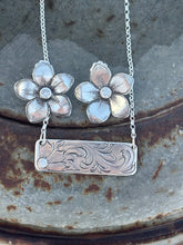 Load image into Gallery viewer, April Floral Bar Necklace
