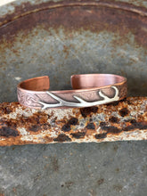 Load image into Gallery viewer, Elk horn Copper Cuff #1
